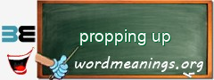 WordMeaning blackboard for propping up